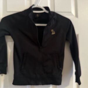 OVO Kids Black zipper sweater with Gold Emblem